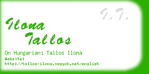 ilona tallos business card